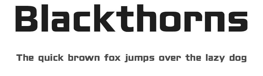 Blackthorns by Herofonts — Sans Serif Font