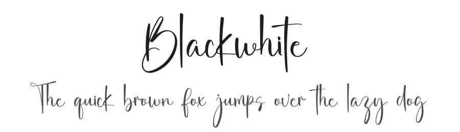 Blackwhite by Inermedia Studio — Script Handwritten Font