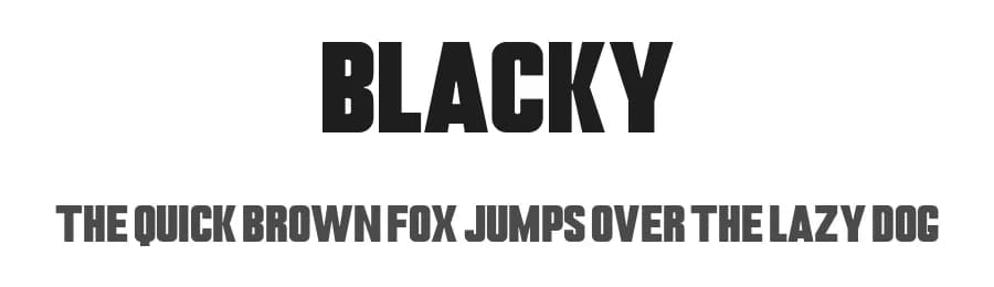 Blacky by Trotoart — Sans Serif Font