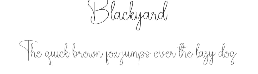 Blackyard by Andi Moz — Script Handwritten Font