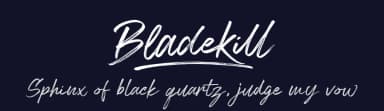 Bladekill by Fontherapy — Script Handwritten Font — thumbnail 2