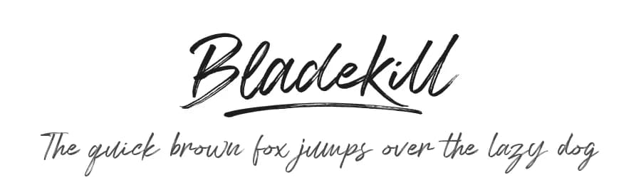 Bladekill by Fontherapy — Script Handwritten Font