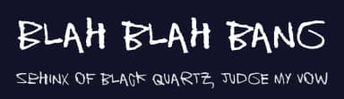 Blah blah bang by Juha Korhonen — Script Handwritten Font — thumbnail 2
