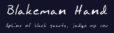 Blakeman Hand by Harry Blakeman — Script Handwritten Font — thumbnail 2