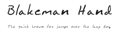 Blakeman Hand by Harry Blakeman — Script Handwritten Font — thumbnail 1