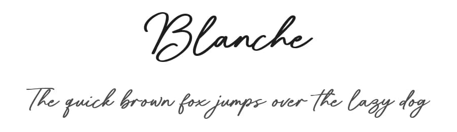 Blanche by Typebae Foundry — Script Handwritten Font