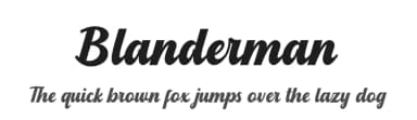 Blanderman by Kong Font — Script Handwritten Font — thumbnail 1