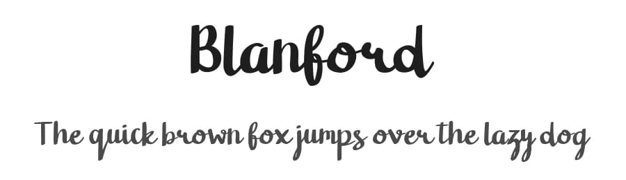 Blanford by vilogsign — Script Handwritten Font