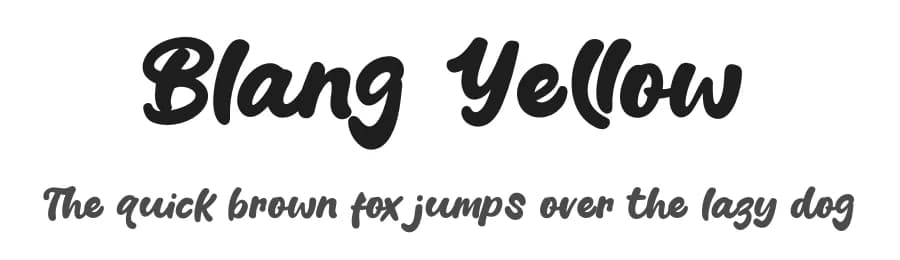 Blang Yellow by Khurasan — Script Handwritten Font