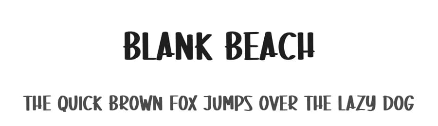 Blank Beach by creatype designer — Script Handwritten Font — preview 1
