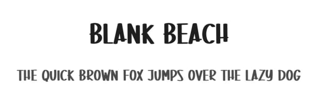 Blank Beach by creatype designer — Script Handwritten Font
