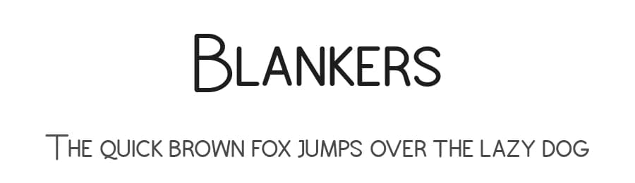 Blankers by Bale — Sans Serif Font