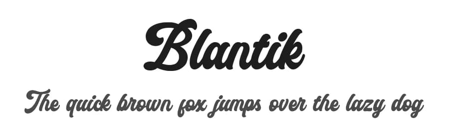 Blantik by Hanzel Space — Script Handwritten Font
