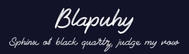 Blapuhy by Sealoung — Script Handwritten Font — thumbnail 2