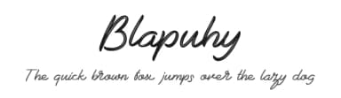 Blapuhy by Sealoung — Script Handwritten Font — thumbnail 1
