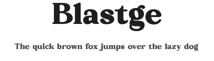 Blastge by Letterena Studios — Serif Font