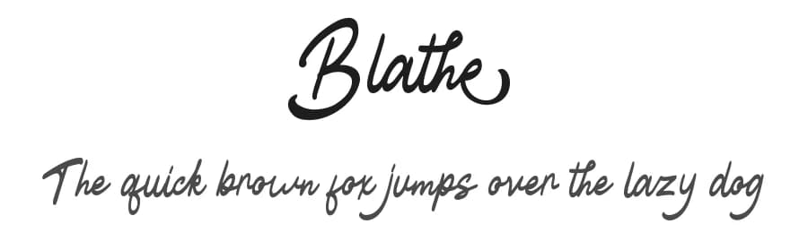Blathe by Attype Studio — Script Handwritten Font