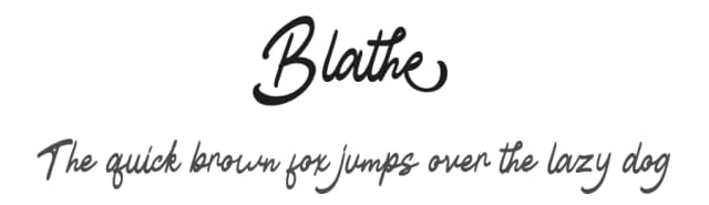 Blathe by Attype Studio — Script Handwritten Font