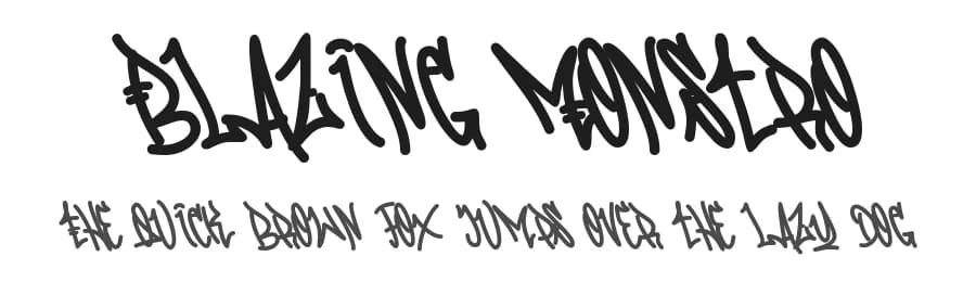 Blazing Monstro by Cikareotype Studio — Script Handwritten Font