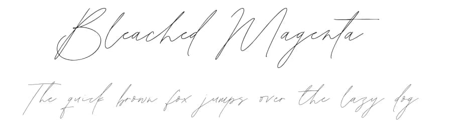 Bleached Magenta by Lunas Type — Script Handwritten Font
