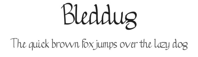 Bleddug by Just Lett — Script Handwritten Font