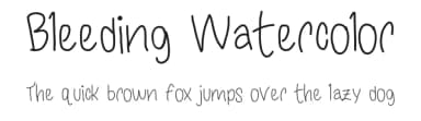 Bleeding Watercolor by ThePerfectDay Fonts — Script Handwritten Font — thumbnail 1