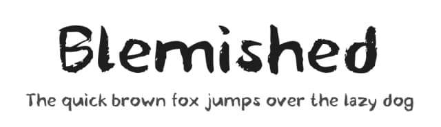 Blemished by LukerType — Script Handwritten Font