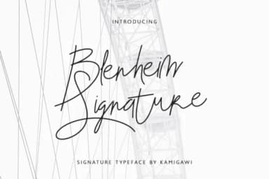 Blenheim Signature Font by kamigawi.etc — Script Handwritten Font — thumbnail 1