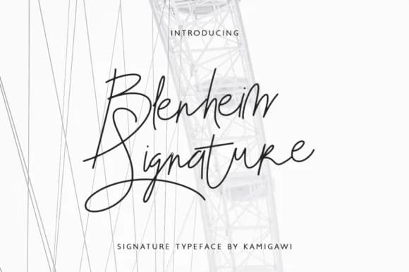 Blenheim Signature Font by kamigawi.etc — Script Handwritten Font