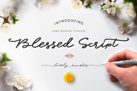 Blessed Script Font by Blessed Print — Script Handwritten Font