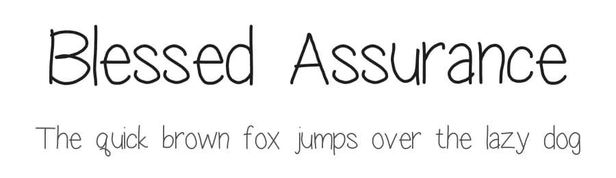 Blessed Assurance by Sabrina Schleiger — Script Handwritten Font