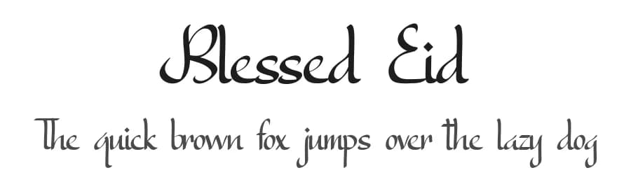 Blessed Eid by Calligraphy Fonts — Script Handwritten Font