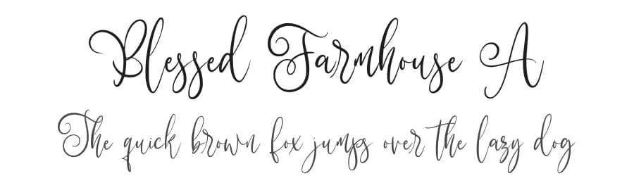 Blessed Farmhouse A by Abo Daniel Studio — Script Handwritten Font