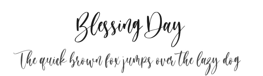Blessing Day by Sronstudio — Script Handwritten Font