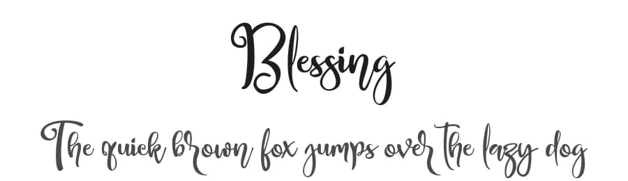 Blessing by Creativework69 Studio — Script Handwritten Font
