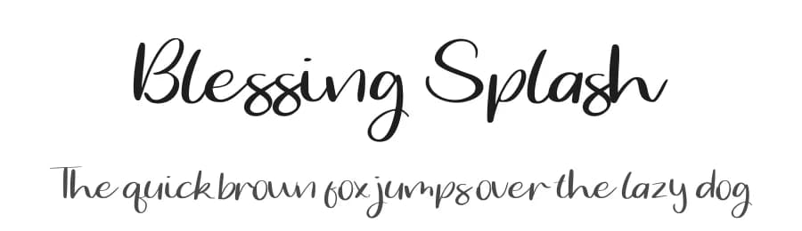 Blessing Splash by Paily Studio — Script Handwritten Font