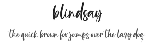 Blindsay by Typefar — Script Handwritten Font