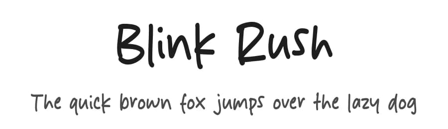 Blink Rush by Origin Type — Script Handwritten Font