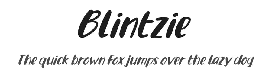 Blintzie by Field 2 Design — Script Handwritten Font