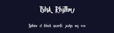 Blisk Rhythm by Typhoon Type - Suthi Srisopha — Script Handwritten Font — thumbnail 2