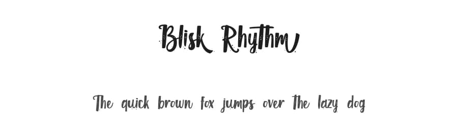 Blisk Rhythm by Typhoon Type - Suthi Srisopha — Script Handwritten Font
