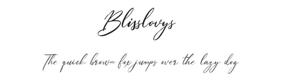 Blisslovys by Maulana Creative — Script Handwritten Font