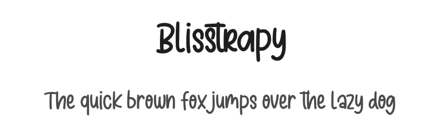 Blisstrapy by Maulana Creative — Script Handwritten Font