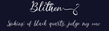 Blithen by Arief HK — Script Handwritten Font — thumbnail 2