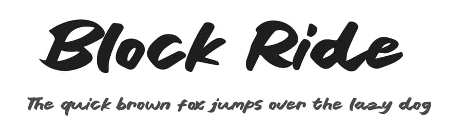 Block Ride by Khurasan — Script Handwritten Font