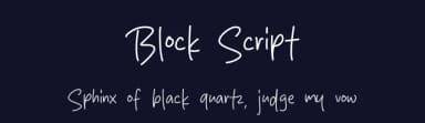 Block Script by MJType — Script Handwritten Font — thumbnail 2