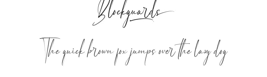 Blockguards by VinType — Script Handwritten Font