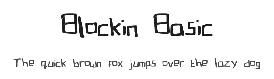 Blockin Basic by PlumbobsandHolosprites — Script Handwritten Font