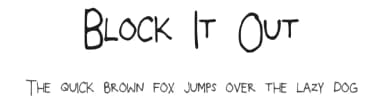 Block It Out by K D — Script Handwritten Font — thumbnail 1