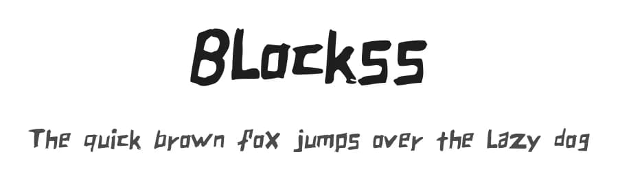 Blockss by Simon Schulte — Script Handwritten Font